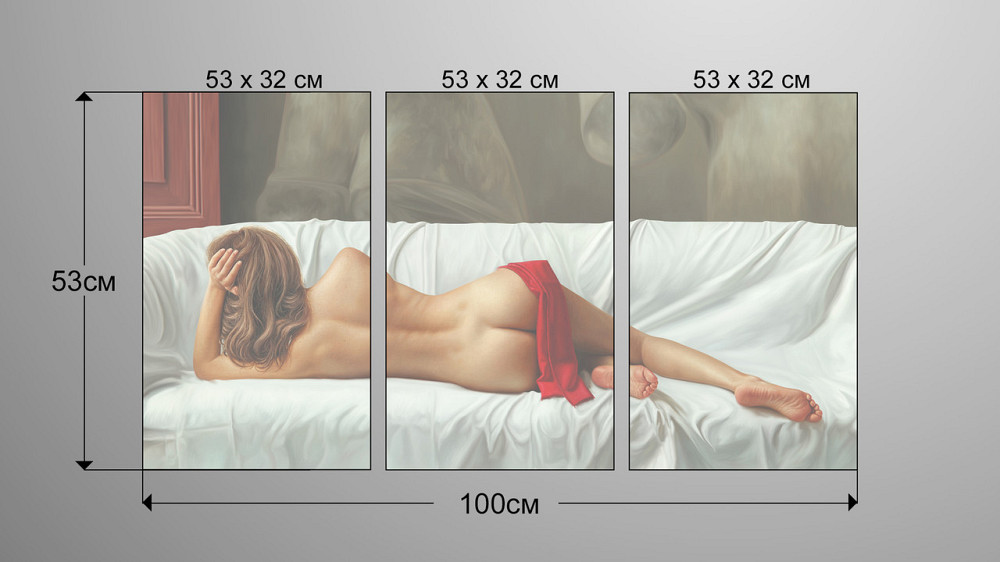 Модульна картина Дівчина (53х100см) Аrt-141_3А Київ - фото 3