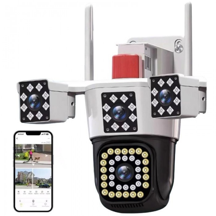 Поворотна Wi-Fi IP камера відеоспостереження 360° з нічним баченням, датчиком руху та аудіозв'язком Одеса - фото 1