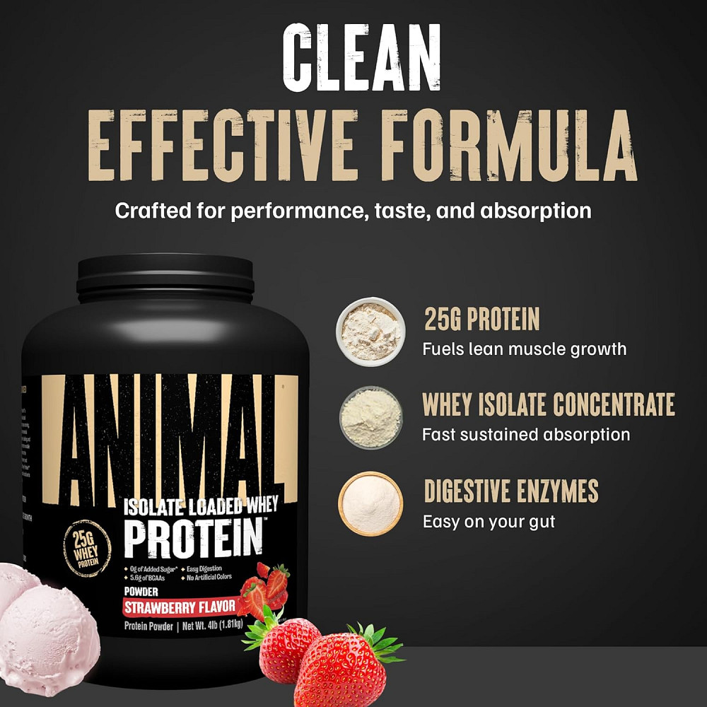 Протеин Universal Nutrition Animal Whey 1800 г, Strawberry Луцк - изображение 3