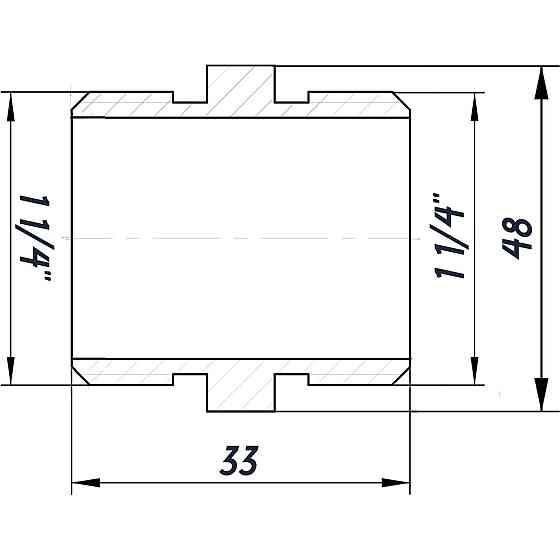 Ніпель 1 1/4″ЗЗ нікельований NN662S OPTIMUM (000030787) Київ