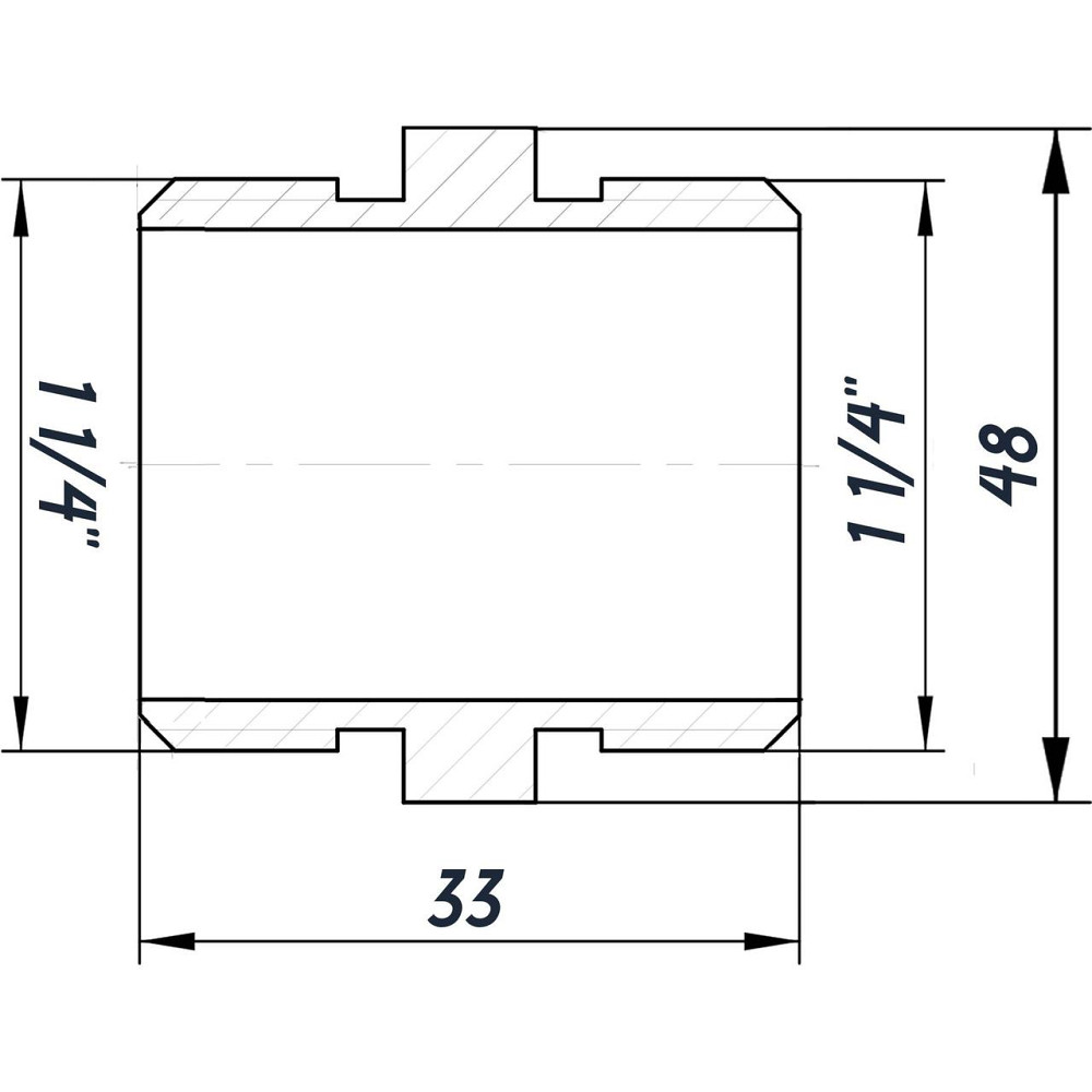Ніпель 1 1/4″ЗЗ нікельований NN662S OPTIMUM (000030787) Київ - фото 3