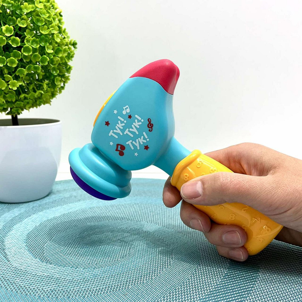 Молоточок розвиваючий Limo Toy музичний українське озвучення Блакитний (FT 0031) Чернігів - фото 5