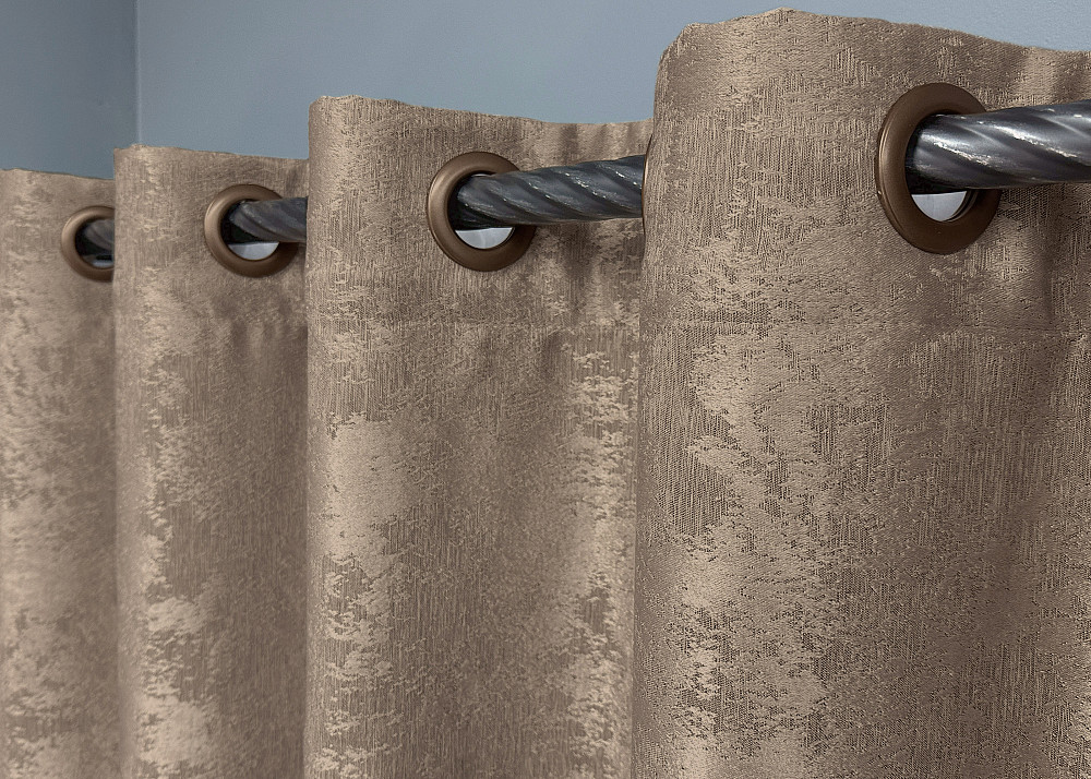 Комплект штор на люверсах VR-Textil Жаккард Sultan XO № 1682ш 150х250 см 2 шт какао (37-0198) Киев - изображение 6