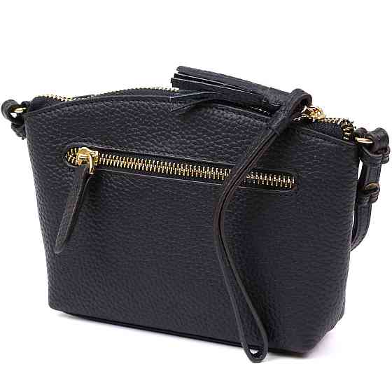 Жіноча шкіряна сумка Чорний (Vintage) Київ