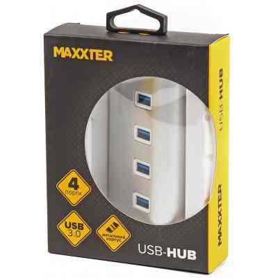 Концентратор Maxxter USB 3.0 Type-A 4 ports silver (HU3A-4P-01) Винница
