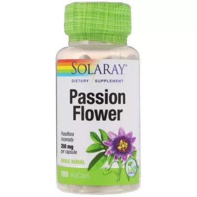 Травы Solaray Пассифлора, Passion Flower, 100 капсул (SOR-01430) Винница - изображение 1