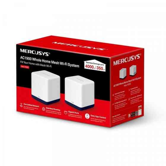 Домашня Mesh Wi-Fi система Mercusys (2шт.компл.) AC1900 Whole-Home Mesh Wi-Fi/3x1000Mbps LAN Por (Halo Киев