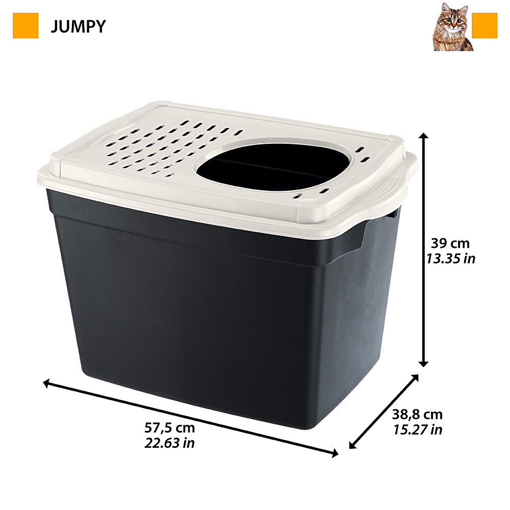 Закритий туалет із верхнім входом для кішок Ferplast Jumpy (Ферпласт Джампі) Запоріжжя - фото 2