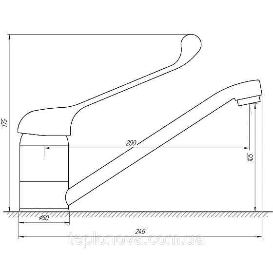 Смеситель для кухни Globus Lux CLINIC GLCA-1033 Черновцы
