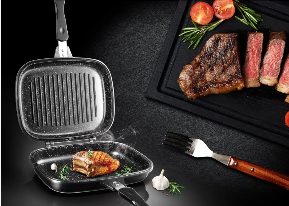 EB-8138 Сковорода - Гриль c Индукционным Дном С Обеих Сторон 32х25х4.8 Одесса - изображение 7