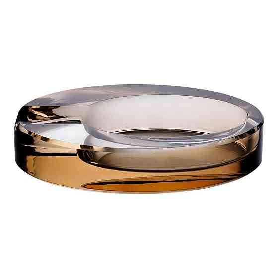 Скляна попільничка для сигарет 13х7.5х2.5 см попільничка декоративна настільна Золотиста HP-4-134 Київ