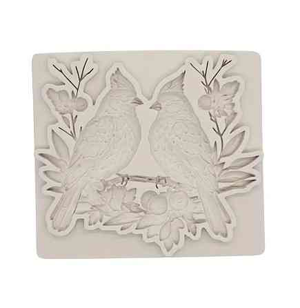 Молд силиконовый Птицы 87 на 80 мм серый Киев