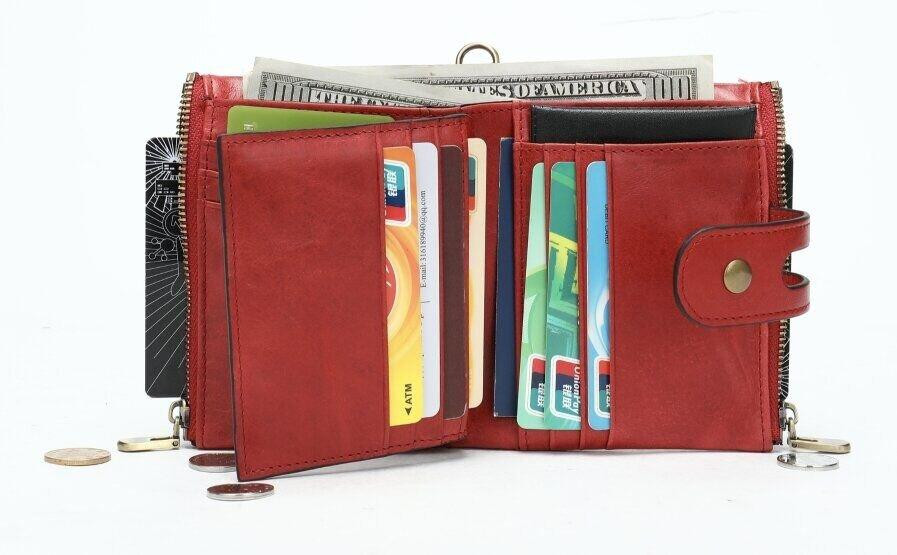 Кошелек универсальный Vintage 14680 Красный Киев - изображение 10