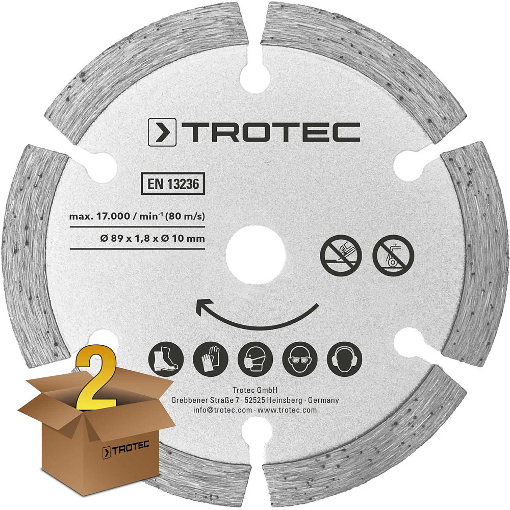 Диск отрезной алмазный Trotec 2 Diamond 89х10х1,8 (2 шт) (6215001302) Винница - изображение 2