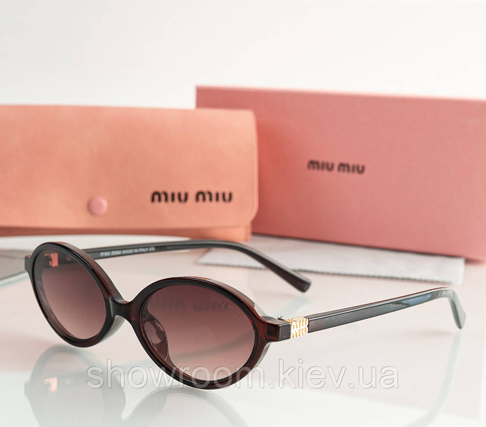 Жіночі сонцезахисні окуляри Miu 2022 brown Київ - фото 1