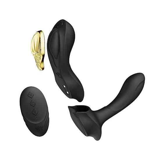 Смарт-вибратор в трусики Zalo - AYA Obsidian Black, насадка и пульт ДУ Sex Aura Киев