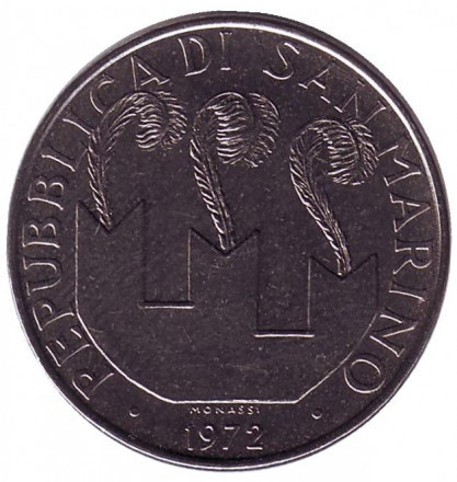 Святий Мартін. Монета 50 лір. 1972 рік, Сан-Марино. UNC Полтава - фото 1