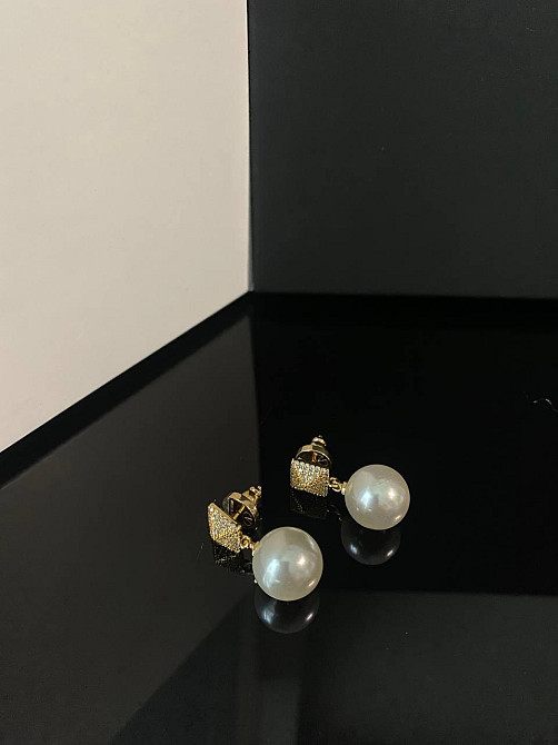Брендовые серьги Валентино/Valentino, позолота Одесса - изображение 1