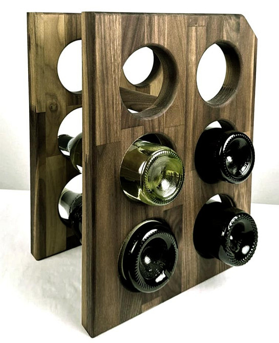 Настільна винна полиця "Ендрюс" сепія Миколаїв - фото 1