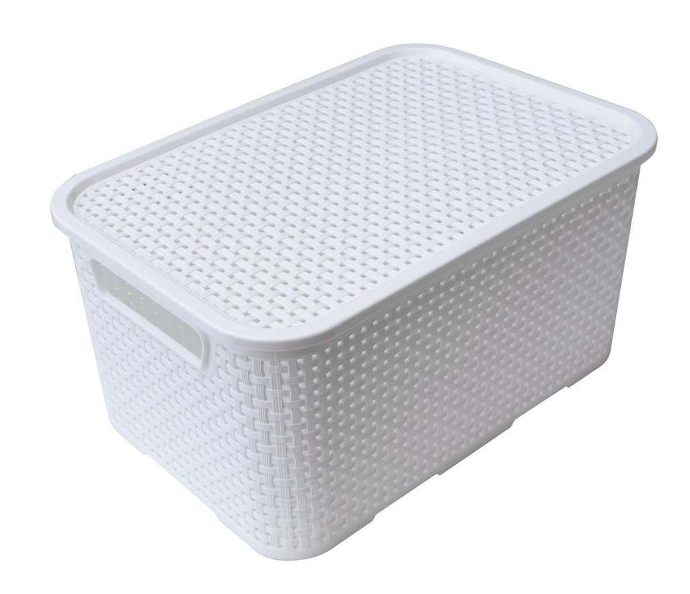 Корзина с крышкой и ручками Ротанг №3 (цвета в ассортименте) Харьков - изображение 3