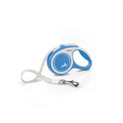 Рулетка Flexi New Comfort для собак, стрічка, розмір XS, 3 м (синя) Вінниця