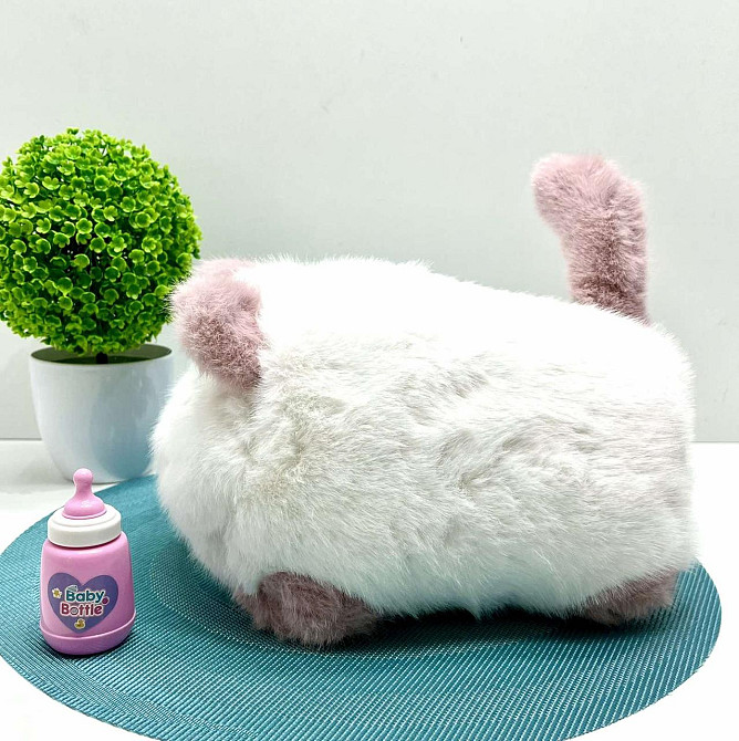 Кошеня інтерактивне Cute Cat виляє хвостиком звукові ефекти Білий з рожевим (933-103 E) Чернігів - фото 6