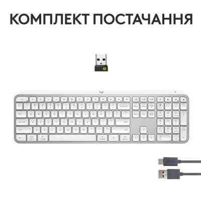 Клавіатура Logitech MX Keys S Wireless UA Pale Grey (920-011588) Вінниця