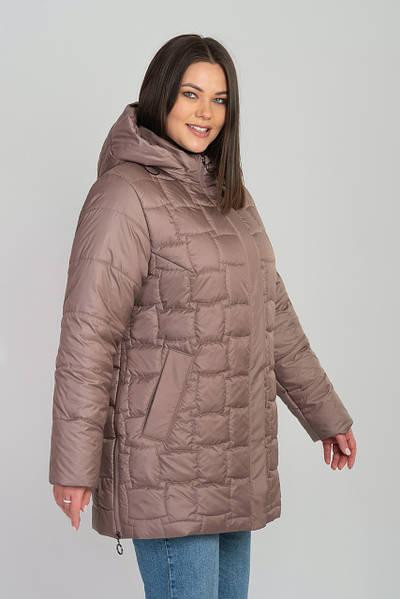 Женская стёганная демисезонная куртка больших размеров Киев - изображение 5