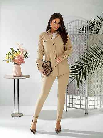 Женский стильный привлекательный костюм микро флис на дайвинге Бежевий, 46/48 Одесса