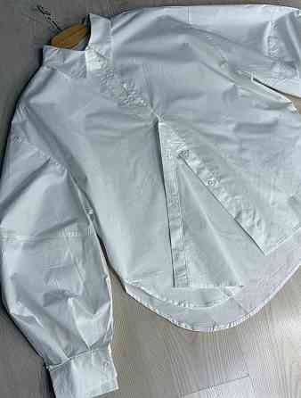 Сорочка жіноча Lan Lan 7503 оверсайз широка довга з пишним рукавом, білий, one size Київ