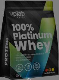Протеїн сиворотковий  VPlab 100% Platinum Whey 750g полуниця банан Київ - фото 1