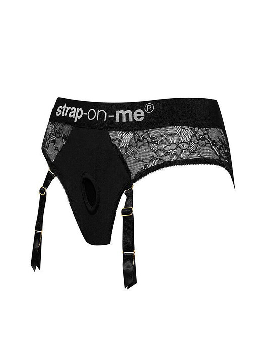 Кружевные трусы для страпона с подвязками для чулок Strap-On-Me DIVA HARNESS - M Sex Aura Киев - изображение 2