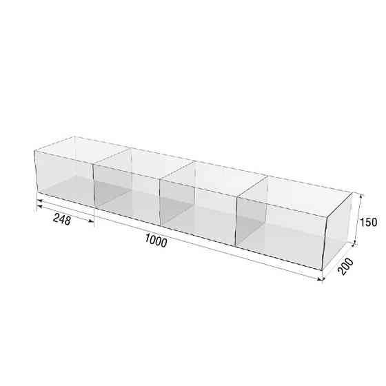 Диспенсер EKOSTAR для канфет, снеков, орехов, сухофруктов 4 ячейки Киев