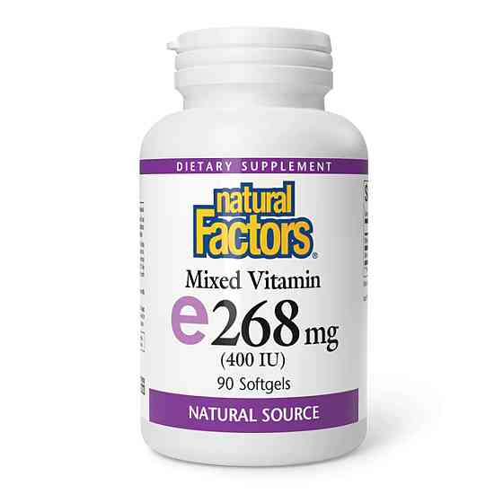Витамины Natural Factors Витамин Е Mixed Vitamin E 268 mg (400 IU) 90 гел капс Киев