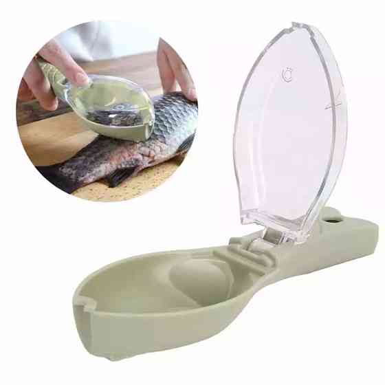 Прилад для чищення риби - довжина 16см, ширина 5см, оливковий Київ
