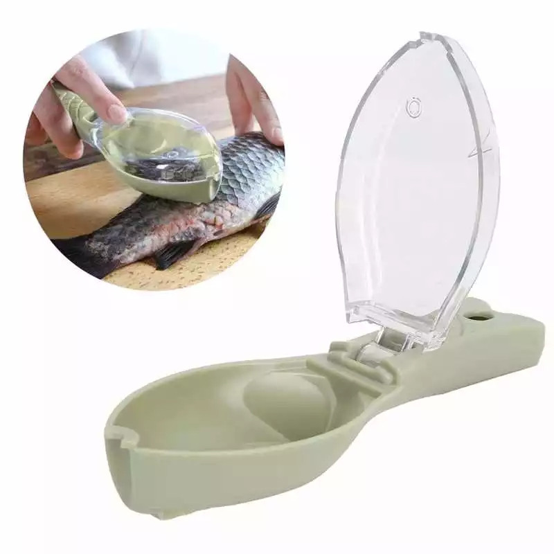 Прилад для чищення риби - довжина 16см, ширина 5см, оливковий Київ - фото 1