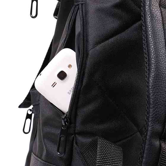 Рюкзак для ноутбука из вставками эко-кожи Черный (FABRA) Киев