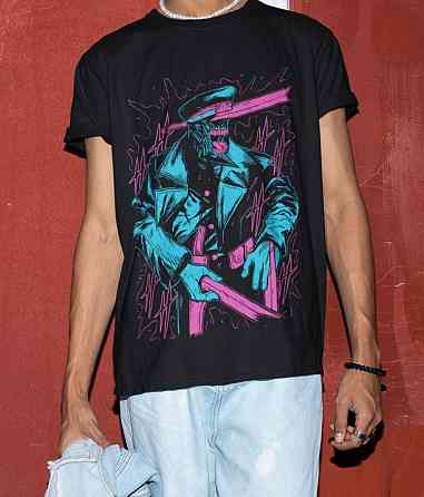 Футболка для мальчика аниме Человек-бензопила оверсайз (рост от 165 до 180 ) Черний AnimeJ0804m Днепр