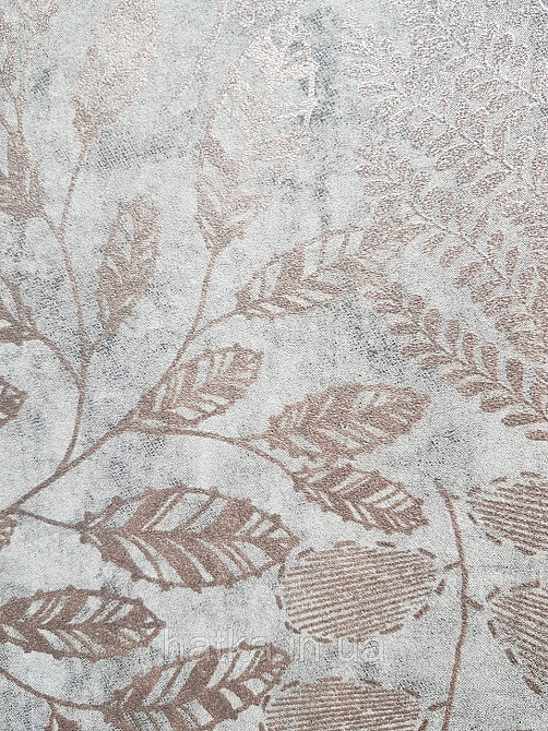 Шпалери вінілові на флізеліні AS creation The Bos 0.53х10 листя гілки бронзові на сірому Київ - фото 3