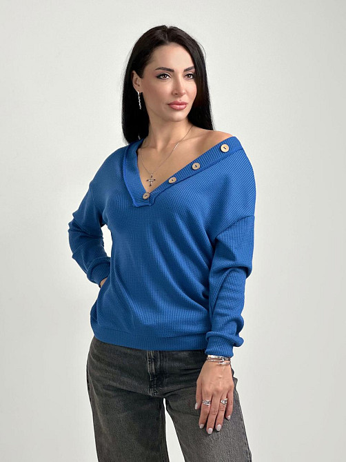 Жіночий пуловер з гудзиками "Pearl" оптом | Норма Джинс, 46-48 Київ - фото 4