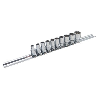 Набор головок Toptul торцевых на планке 12-гр. 1/4