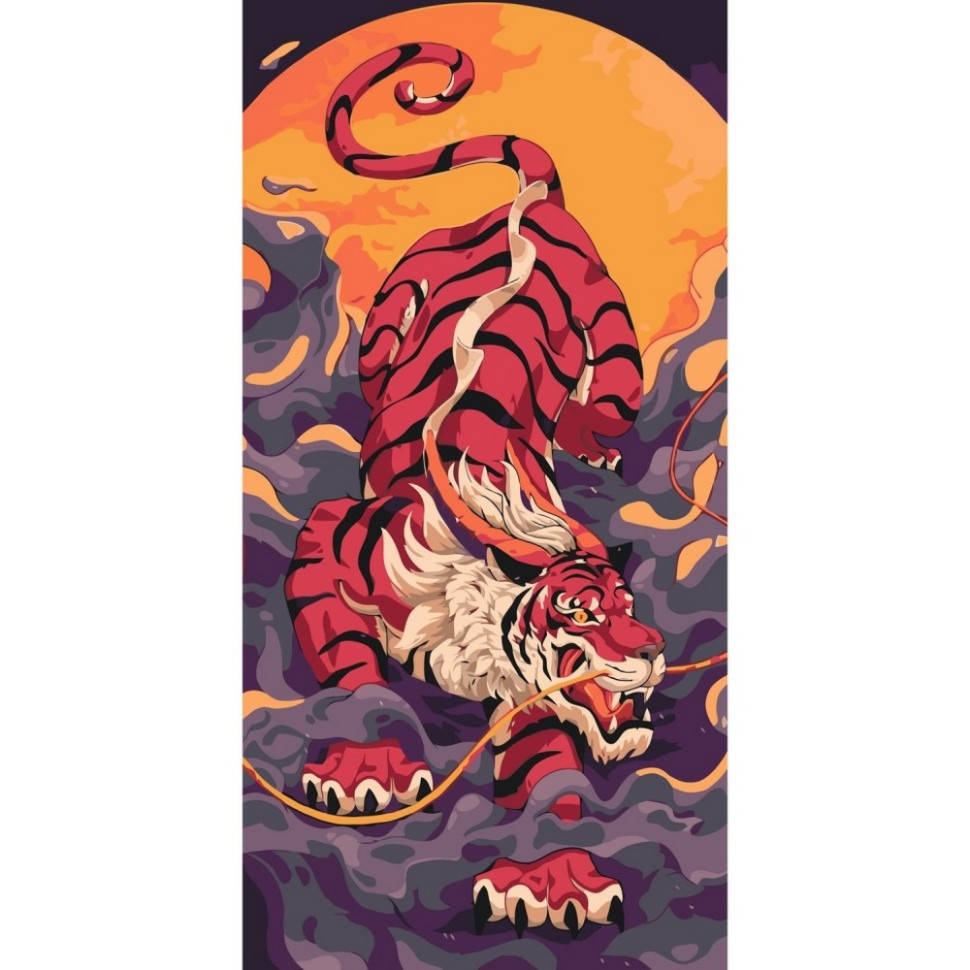 Картина за номерами "Тигр, що підкрадається" 11593-AC 40х80 см Вінниця - фото 1