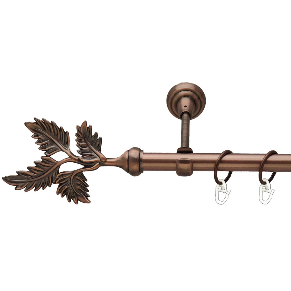 Карниз Orvit Папороть металевий однорядний відкритий Мідь 19 мм 160 см (00-00011730) Львів - фото 1