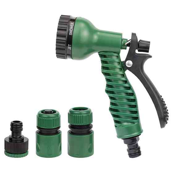 Набор для полива пистолет-распылитель 7 режимов, 2 коннектора ½