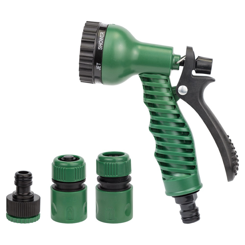 Набір для поливу пістолет-розпилювач 7 режимів, 2 конектори ½" + адаптер ½-¾" (ABS) GRAD (5012525) Рівне - фото 1