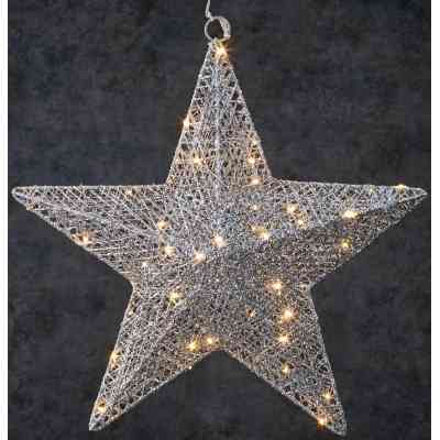 Гирлянда Luca Lighting Звезда 40 см 50 LED Серебристая (8718861683103) Винница