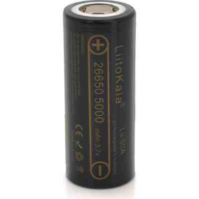Акумулятор 26650 Li-Ion 5000mAh (5100-5500mAh) 25A, 3.7V (2.5-4.2V), Black, 2шт в уп., ціна за 1шт Liitokala (Lii-50A / 23383) Вінниця