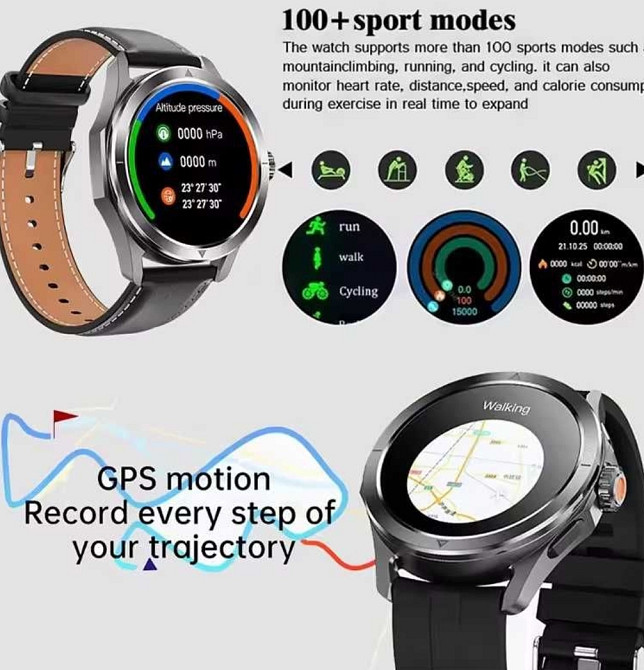 Смартгодинник: DT WATCH S4 ULTRA. NFC.GPS. 1000mAh.Compass. Київ - фото 2