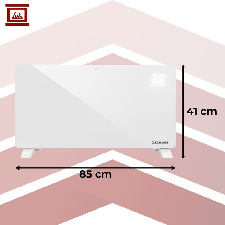 Електричний обігрівач скляний з WiFi управлінням Kaminer (26573) 2500 Вт Нововолинськ - фото 9