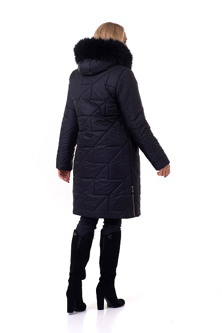 Пуховик жіночий чорний нова колекція 160 Київ - фото 3